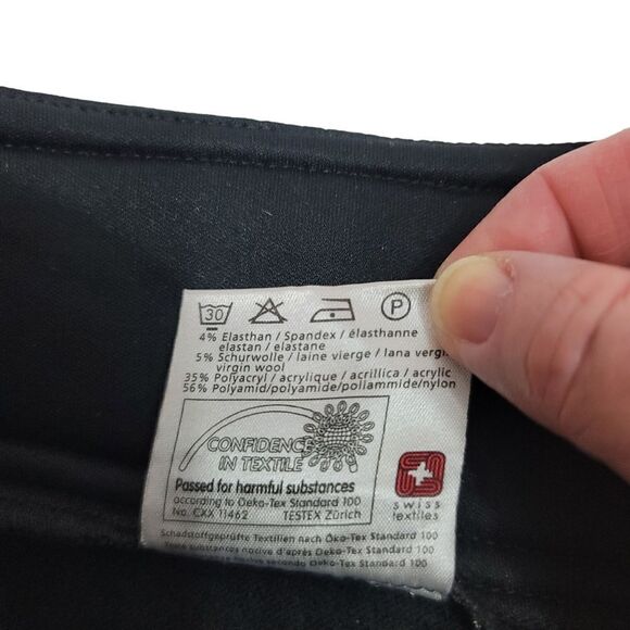 Vintage De Neve Skifans Schoeller Wool Fleece Lined Flare Ski Pants Size 10 Long - Picture 12 of 13